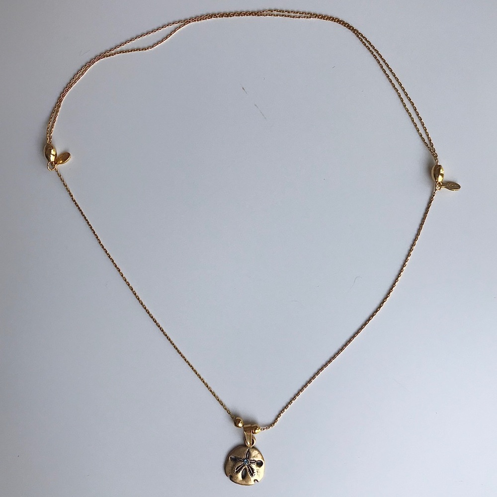 Gold Alex and Ani Sand Dollar Necklace